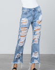 Insane Gene Heavy Destroyed Straight Jeans