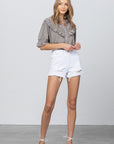 Denim Lab USA High Rise Denim White Shorts