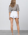 Denim Lab USA High Rise Denim White Shorts