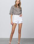 Denim Lab USA High Rise Denim White Shorts