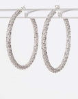 60 MM Rhinestone Wrap Around Iconic Hoop Earrings