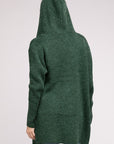 Zenana Hooded Open Front Sweater Cardigan