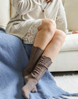 Shell Stitch Crew Socks