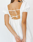 Le Lis Short Sleeve Back Tie Detail Babydoll Dress