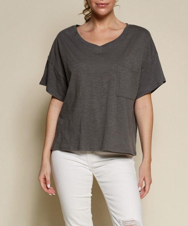 Fabina Pocket Oversize V-Neck