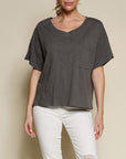 Fabina Pocket Oversize V-Neck