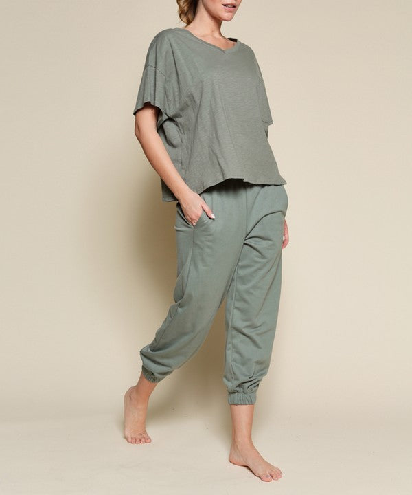 Fabina Pocket Oversize V-Neck