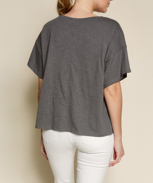 Fabina Pocket Oversize V-Neck