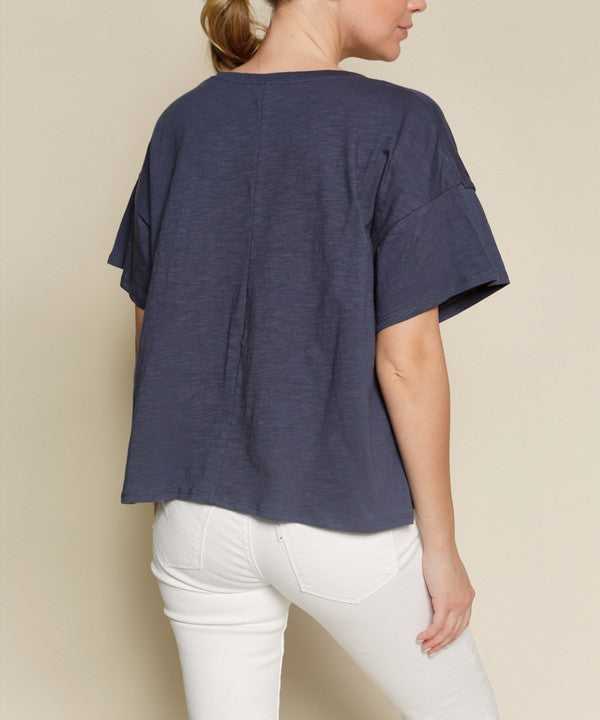 Fabina Pocket Oversize V-Neck