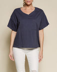 Fabina Pocket Oversize V-Neck