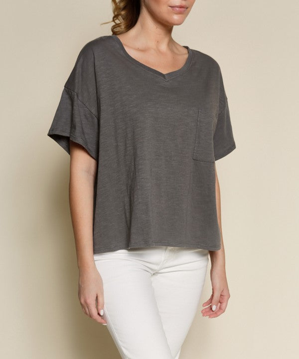 Fabina Pocket Oversize V-Neck