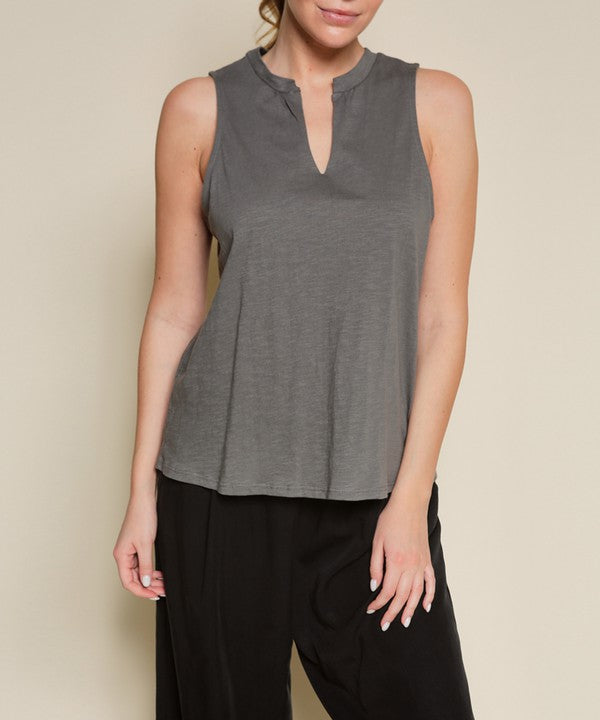 Fabina V-Shape Sleeveless Top