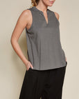 Fabina V-Shape Sleeveless Top