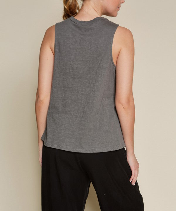 Fabina V-Shape Sleeveless Top