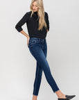 VERVET by Flying Monkey Mid Rise Raw Hem Crop Skinny in Emerson