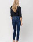 VERVET by Flying Monkey Mid Rise Raw Hem Crop Skinny in Emerson