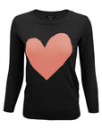 S/S Love Heart Crew-neck  12GG Pullover Sweater