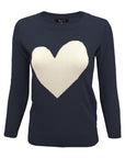 S/S Love Heart Crew-neck  12GG Pullover Sweater