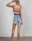 Denim Lab USA High Rise Distressed Premium Shorts