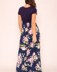 Short Sleeve Floral Maxi Dress