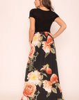 Short Sleeve Floral Maxi Dress