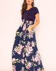 Short Sleeve Floral Maxi Dress