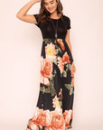 Short Sleeve Floral Maxi Dress