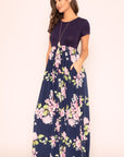 Short Sleeve Floral Maxi Dress