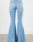 Vibrant M.i.U Distressed Flare Jeans