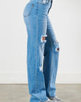 Vibrant M.i.U Distressed Wide Leg Jeans