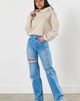 Vibrant M.i.U Distressed Wide Leg Jeans