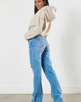 Vibrant M.i.U Distressed Wide Leg Jeans