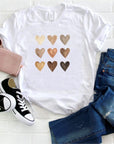 Watercolor Nine Heart Graphic Tee