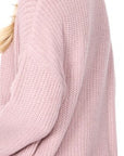 Chunky Waffle Knit Open Front Sweater Cardigan