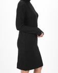 Loose Fit Turtleneck Long Sleeve Sweater Dress