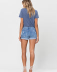 VERVET by Flying Monkey Mid Rise Single Cuffed Hem Shorts