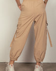 VERY J Elastic Waist Woven Cargo Pants