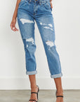 High Waisted Boyfriend Jeans - Online Only