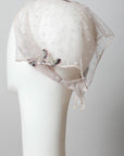 Tulle Lace Embroidered Poppy Headscarf