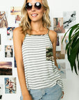 e Luna Plus Stripe Camo Mix Camisole