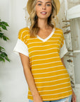 e Luna PLUS Big Striped Jersey Boxy Top