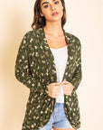 Floral Ribbed Slouch Cardigan