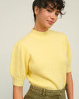 HYFVE Mock Neck Puff Sleeve Sweater