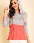 Two Tone Color Block Hoodie