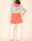 Two Tone Color Block Hoodie