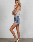 Insane Gene Mid-Rise Distressed Shorts