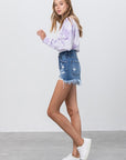 Denim Lab USA High Rise Denim Shorts