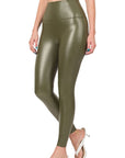 Zenana High Rise Faux Leather Leggings - Online Only