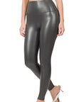 Zenana High Rise Faux Leather Leggings - Online Only