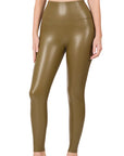 Zenana High Rise Faux Leather Leggings - Online Only